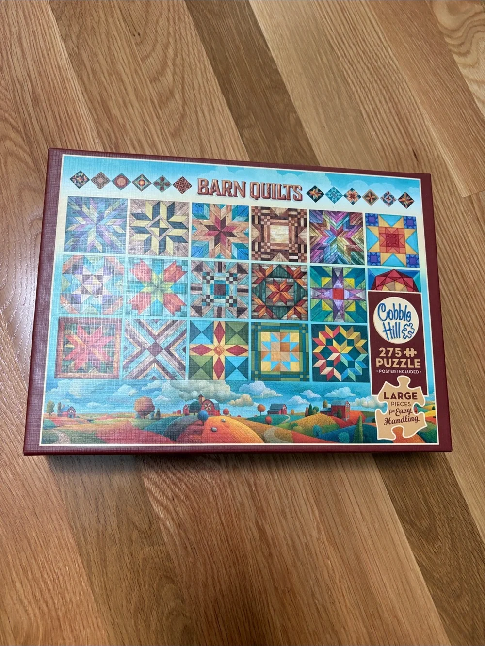 Cobble Hill 275 Piece Jigsaw Puzzle Barn Quilts